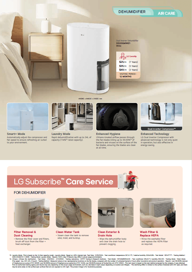 Dual Inverter Dehumidifier - White product